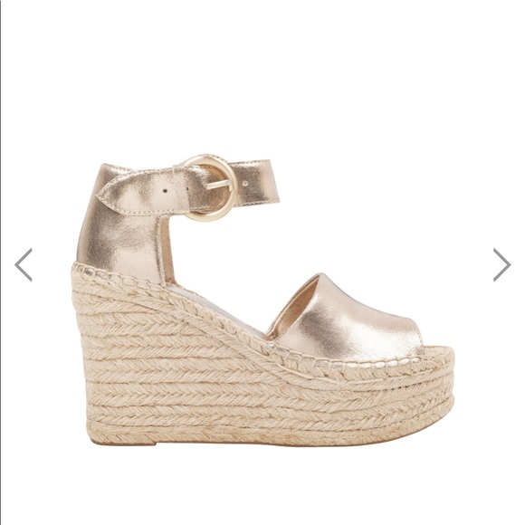 MARC FISHER ESPADRILLE WEDGES. - GOLD - Picture 2 of 2